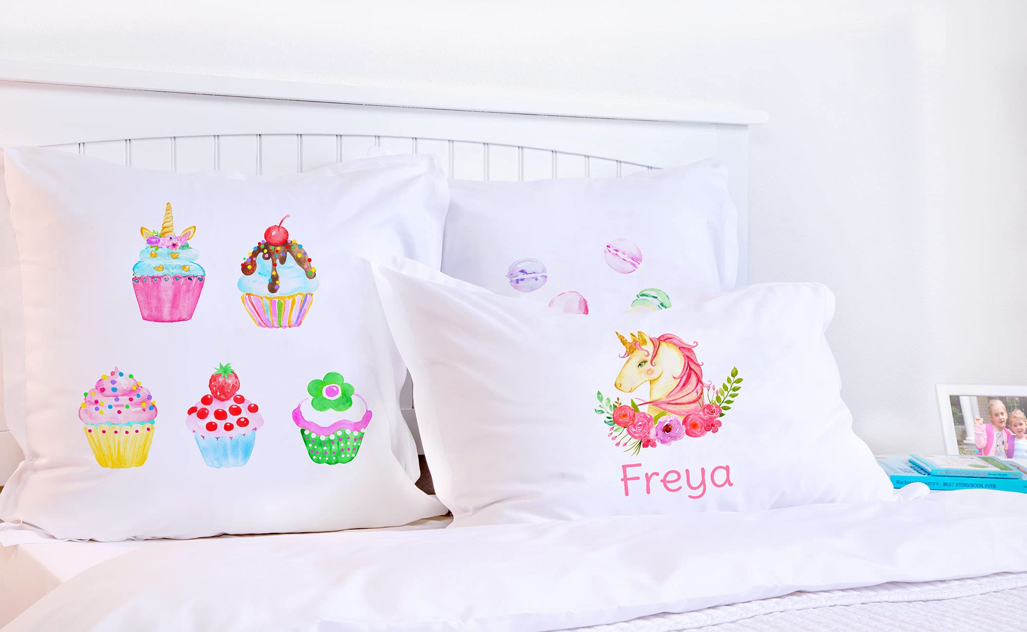 Personalized Pink Unicorn Pillowcase for Kids - Custom Name Embroidery - Hypoallergenic & Breathable Fabric - Anti-Wrinkle Queen Size 20x30 - Perfect for Bedrooms, Nursery Decor & Birthday Gifts