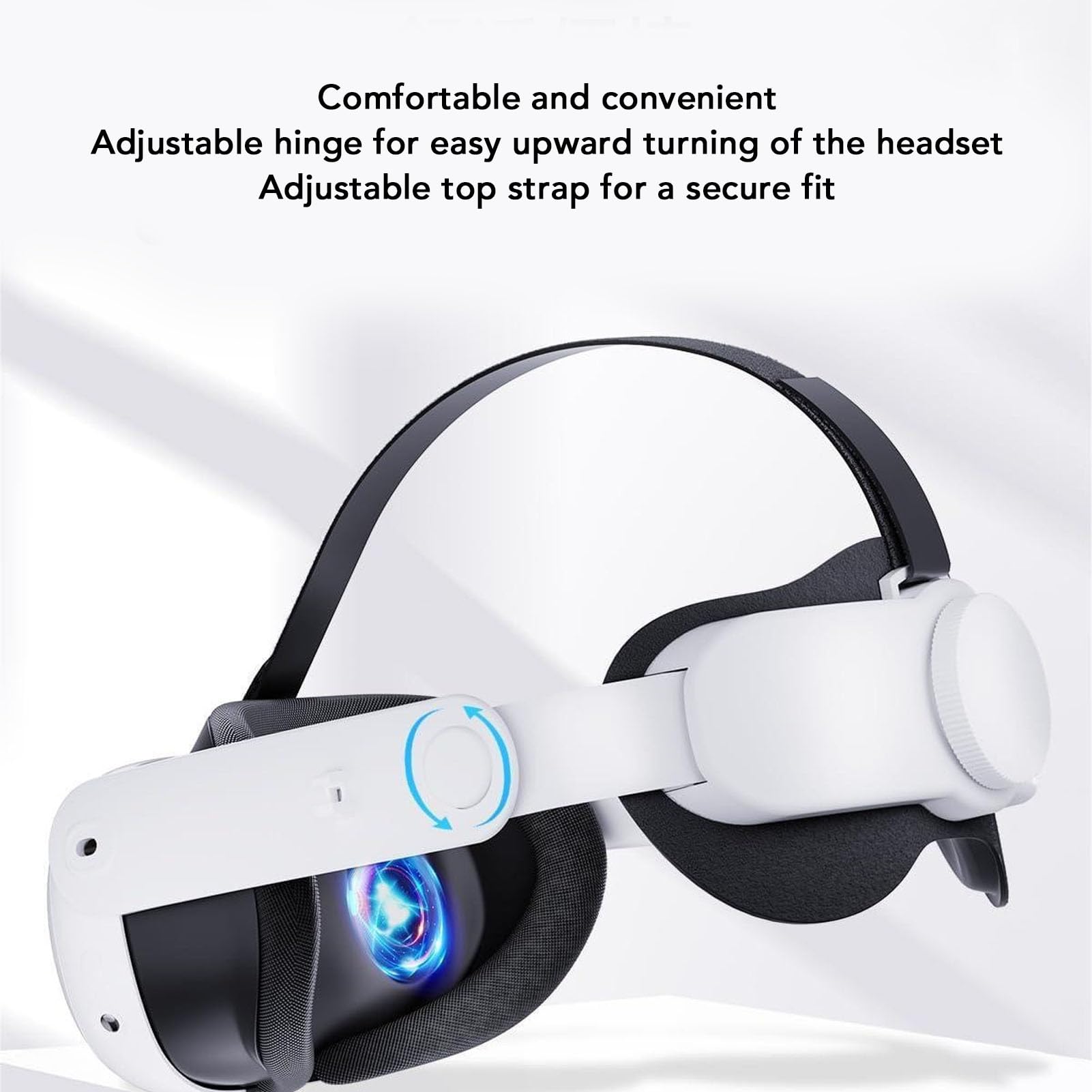 Adjustable VR Headset Head Strap with Enhanced Padding - Comfortable & Immersive VR Gaming Support for Oculus Quest 2, HTC Vive, PSVR - Perfect for Long Play Sessions & Virtual Reality Experiences