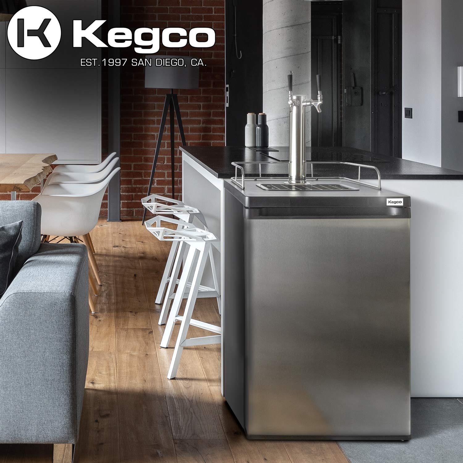 Kegco K209SS-2 Stainless Steel Keg Dispenser - Commercial & Home Beer Tap System for Parties, Bars, and Restaurants