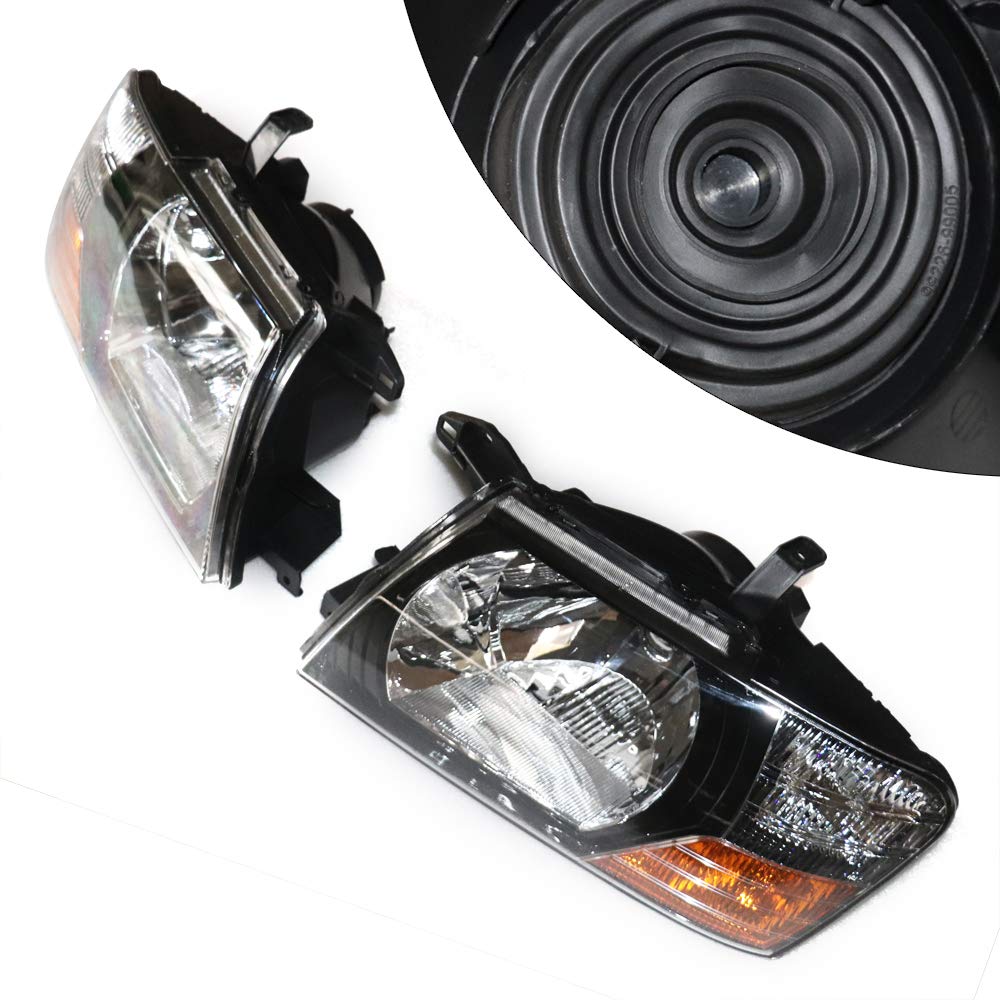 2000-2006 Mitsubishi Pajero Montero Replacement Headlights Pair - Left & Right Side Headlamps with Bulbs Included | Perfect for Night Driving & Off-Road Adventures