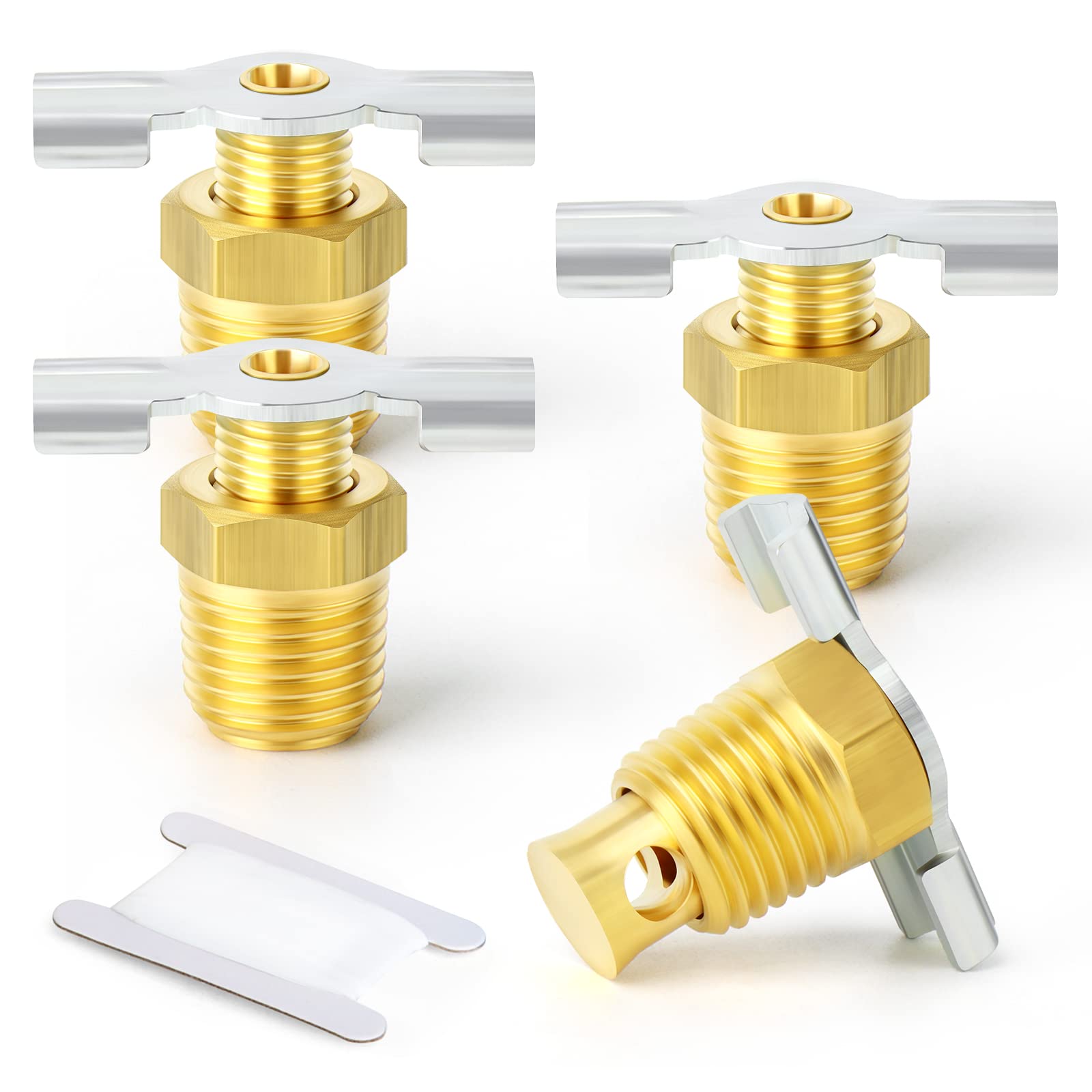 4PCS Brass 1/4