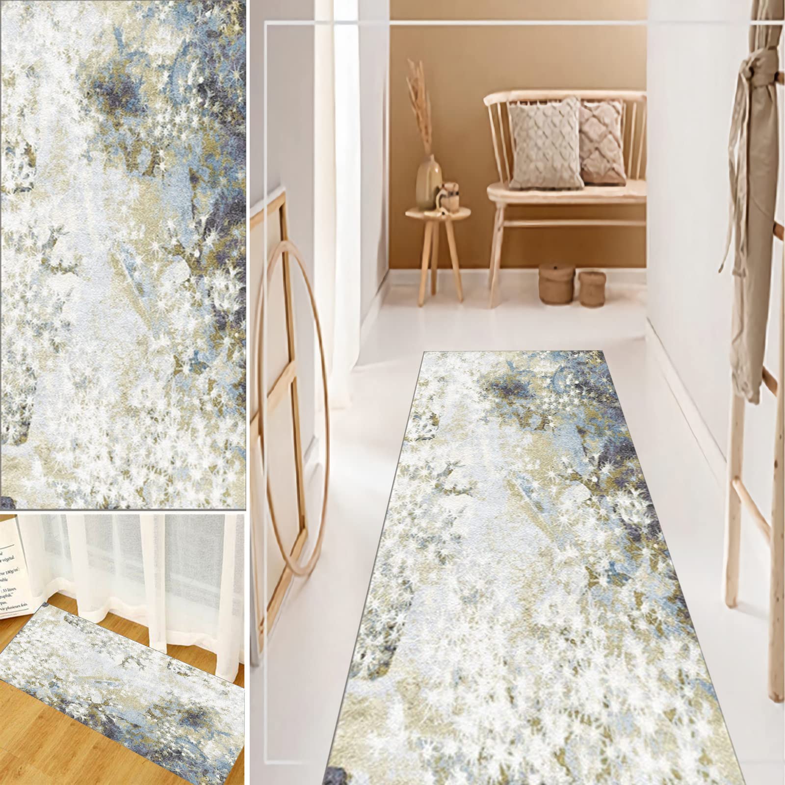 Non-Slip Modern Hallway Runner Rug 3'7