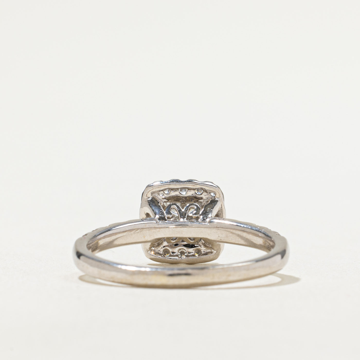 0.92ctw Princess Cut Diamond Halo Engagement Ring - Size 9.25 | Elegant Wedding Band, Anniversary Gift for Her | Perfect for Proposals, Bridal Jewelry & Special Occasions