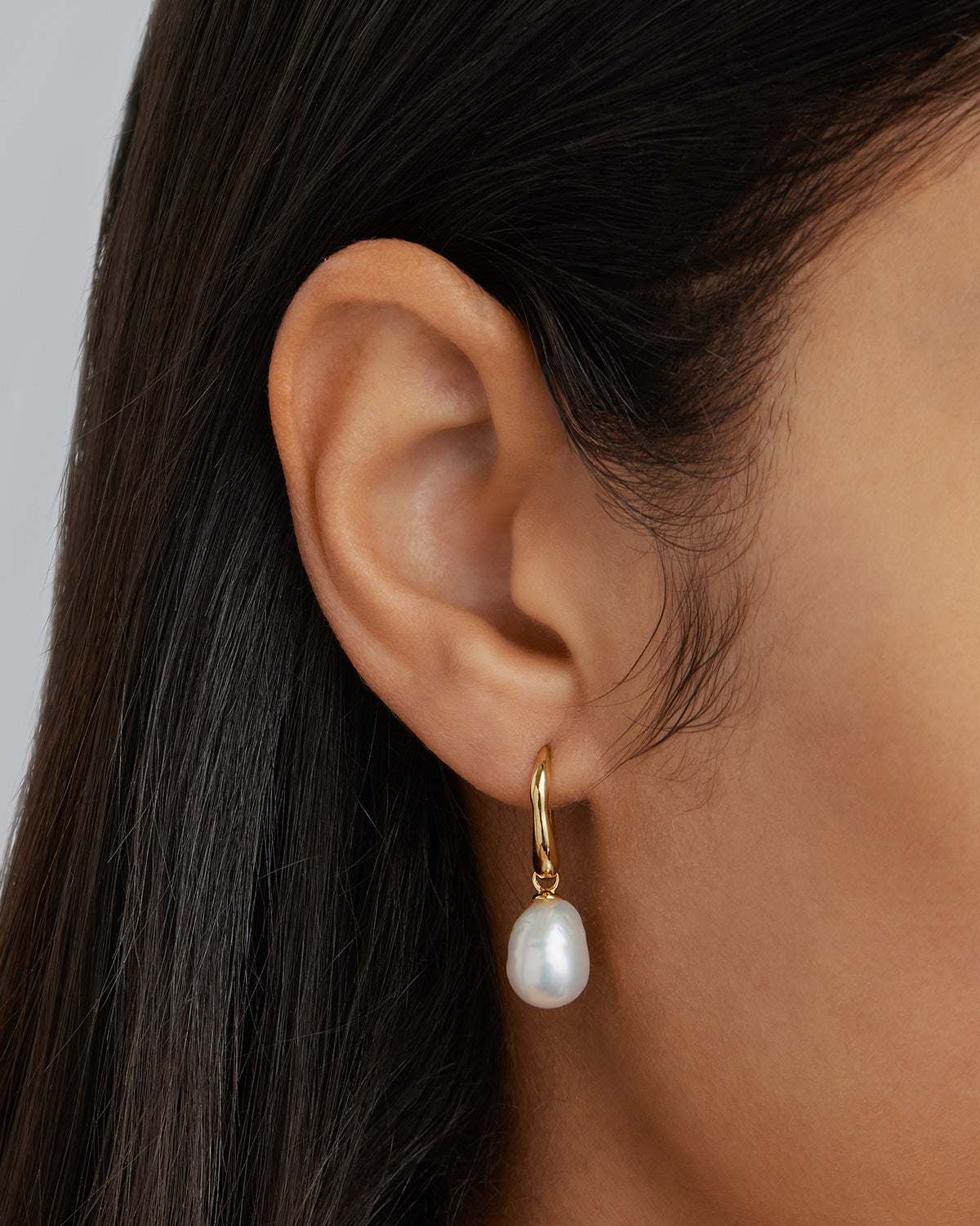 18k Gold Vermeil Harmony Pearl Hook Earrings - Elegant Dangle Earrings for Women, Perfect for Weddings, Parties & Special Occasions