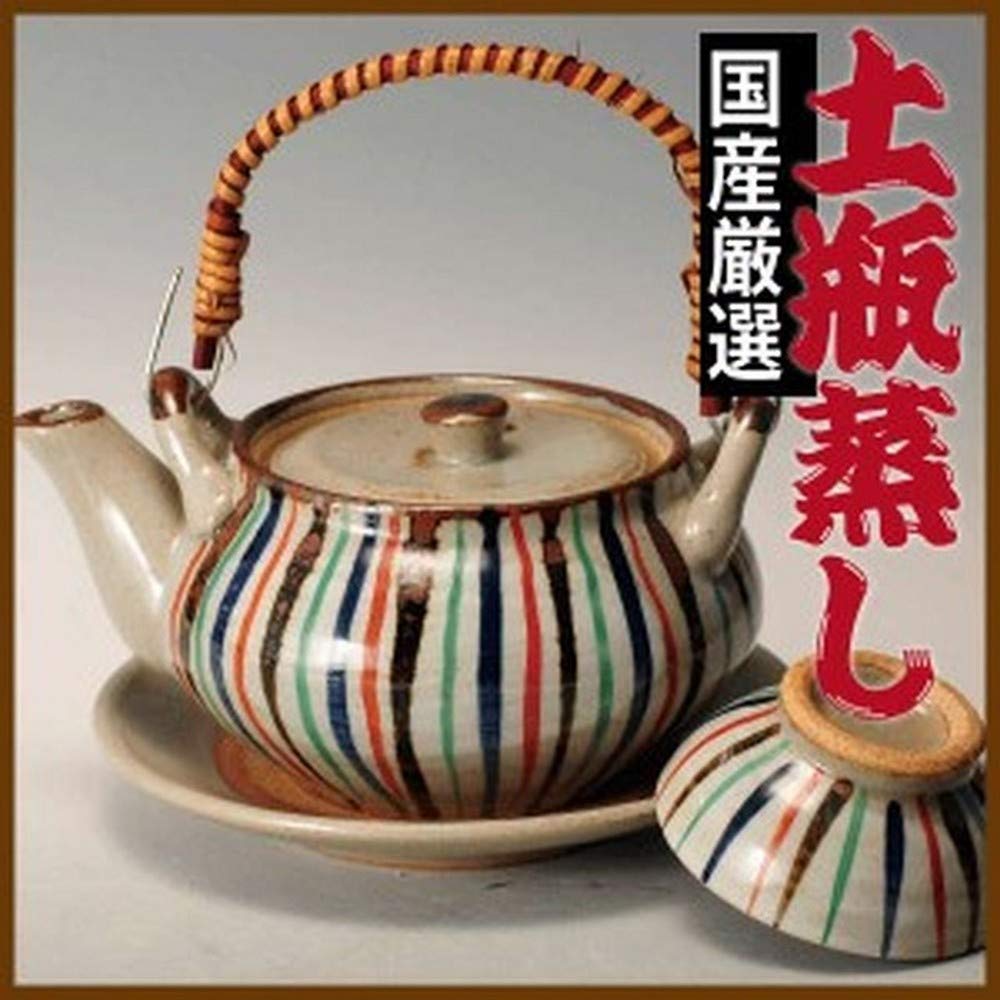 Premium Japanese Dobin Mushi Soup Pot & Teapot Set - Authentic Tokusa Style 10.8oz Clay Cookware - Made in Japan - Perfect for Traditional Soup, Tea Brewing & Hot Pot Cooking at Home