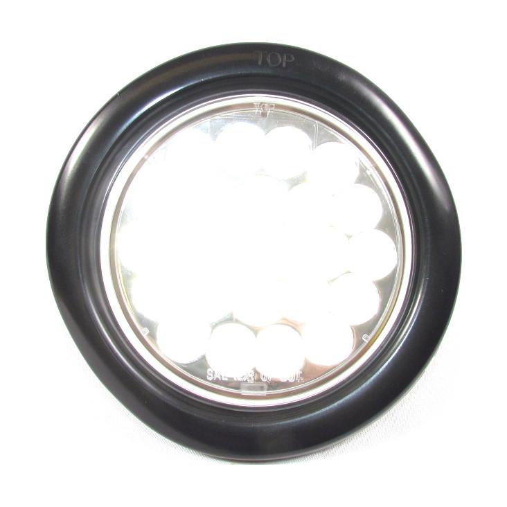 Fortpro 4 White Round Marker LED Light with 24 LEDs & Clear Lens - Waterproof, Durable for Trucks, Boats, RVs & Off-Road Vehicles
