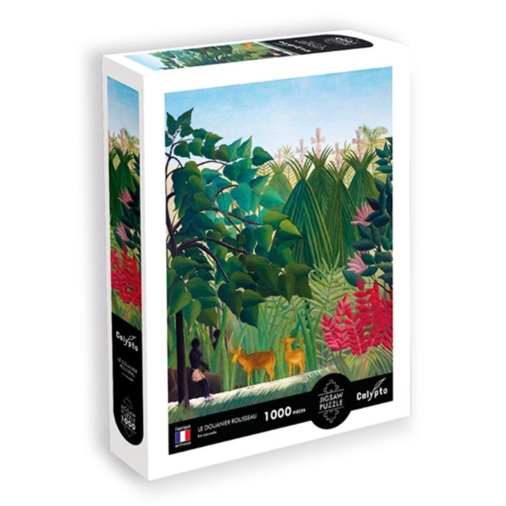 1000 Piece Jigsaw Puzzle - Waterfall by Henri Rousseau - Calypto - Challenging Adult Puzzle for Relaxation & Home Decor