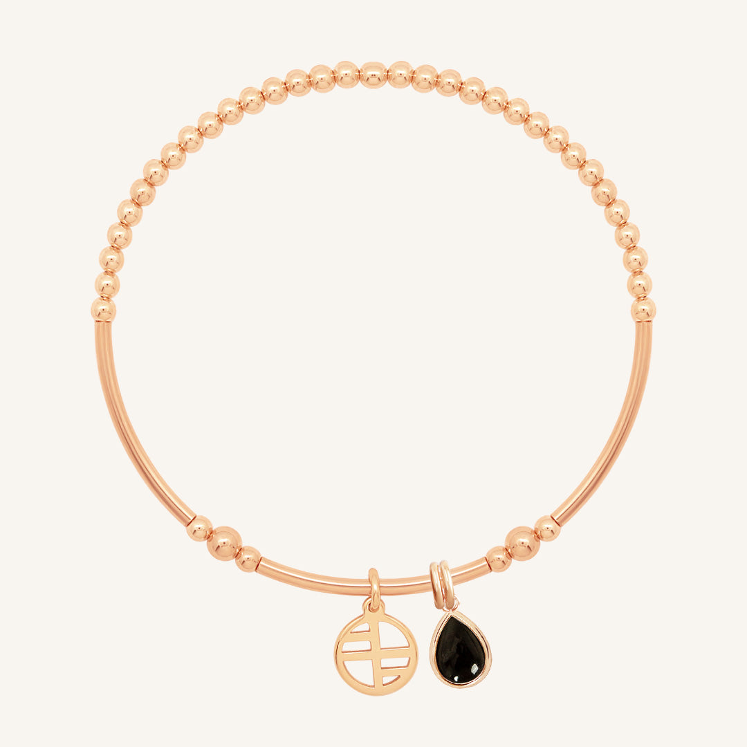 Black Onyx Trove Charm Bracelet for Women - Elegant Gemstone Beaded Jewelry for Healing & Protection - Perfect for Gifts, Meditation & Spiritual Energy