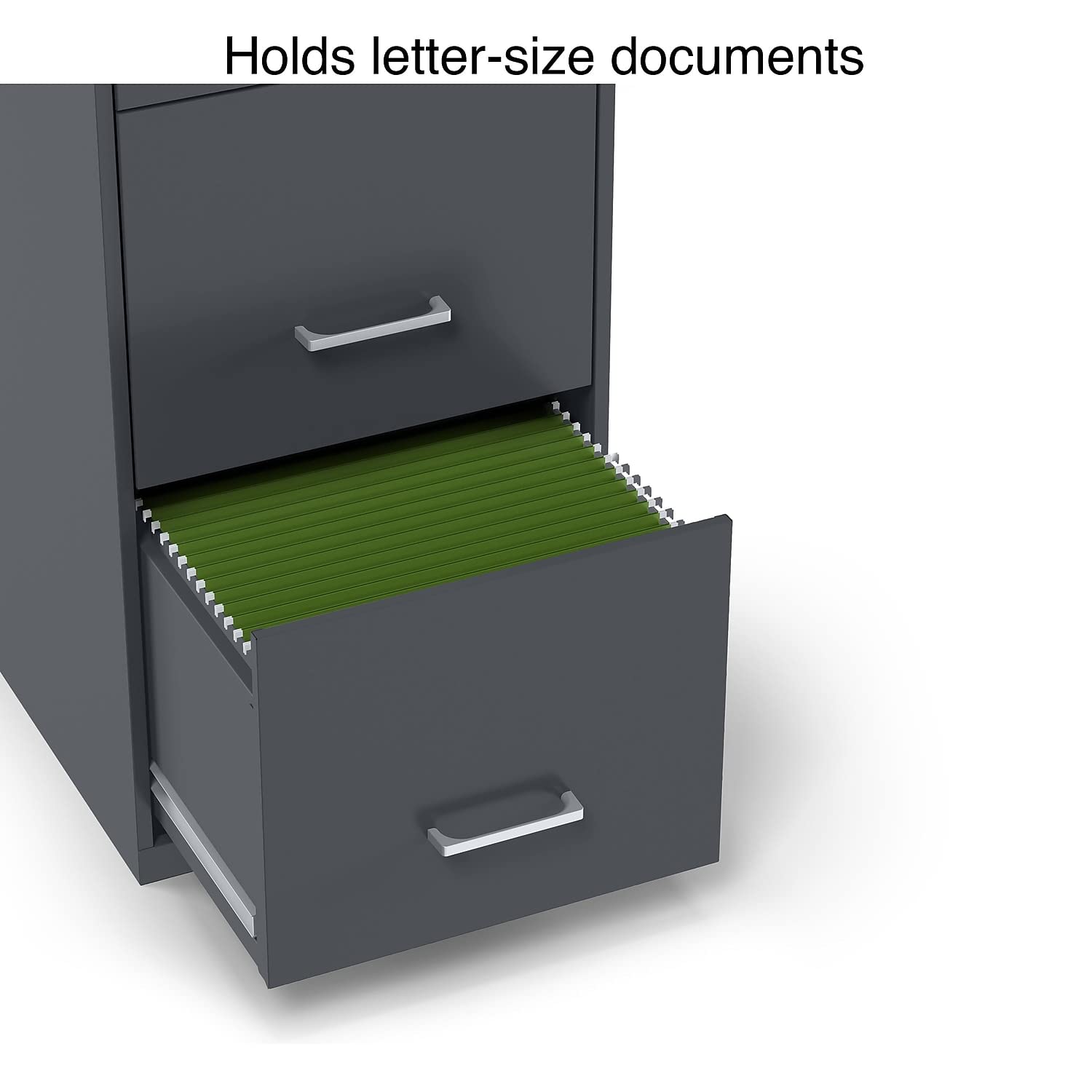 Staples 3-Drawer Vertical Locking File Cabinet - Letter Size, Charcoal Finish, 18