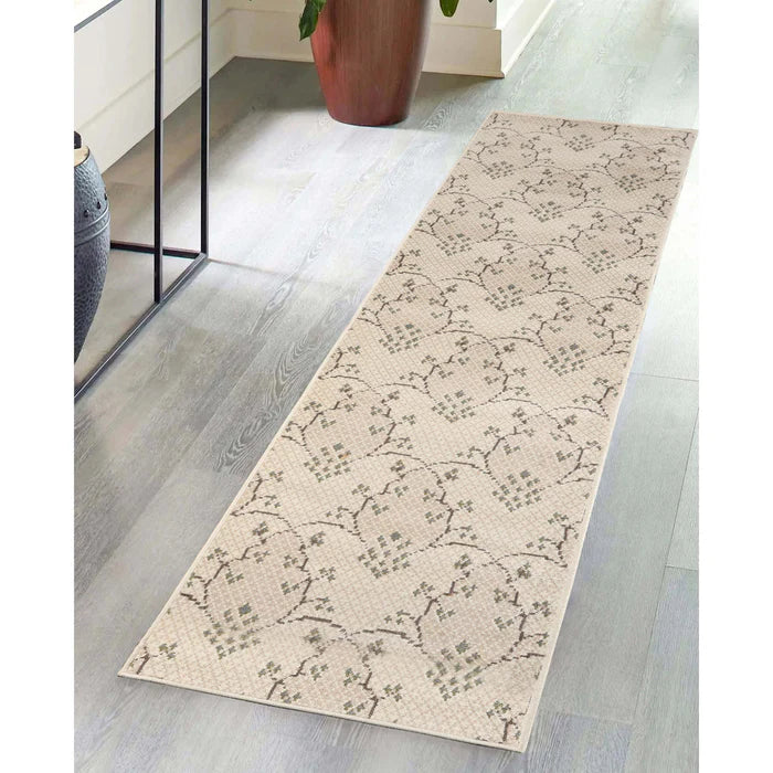 Traditional Geometric Floral Vine Indoor Area Rug - Aberdeen Design for Living Room, Bedroom & Home Decor