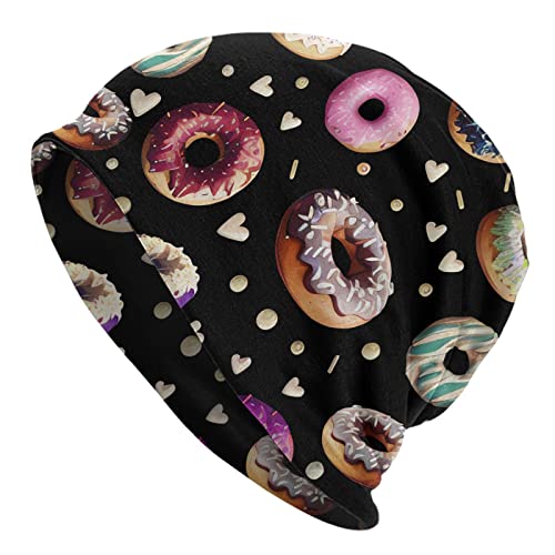 Cute Colorful Donuts Black