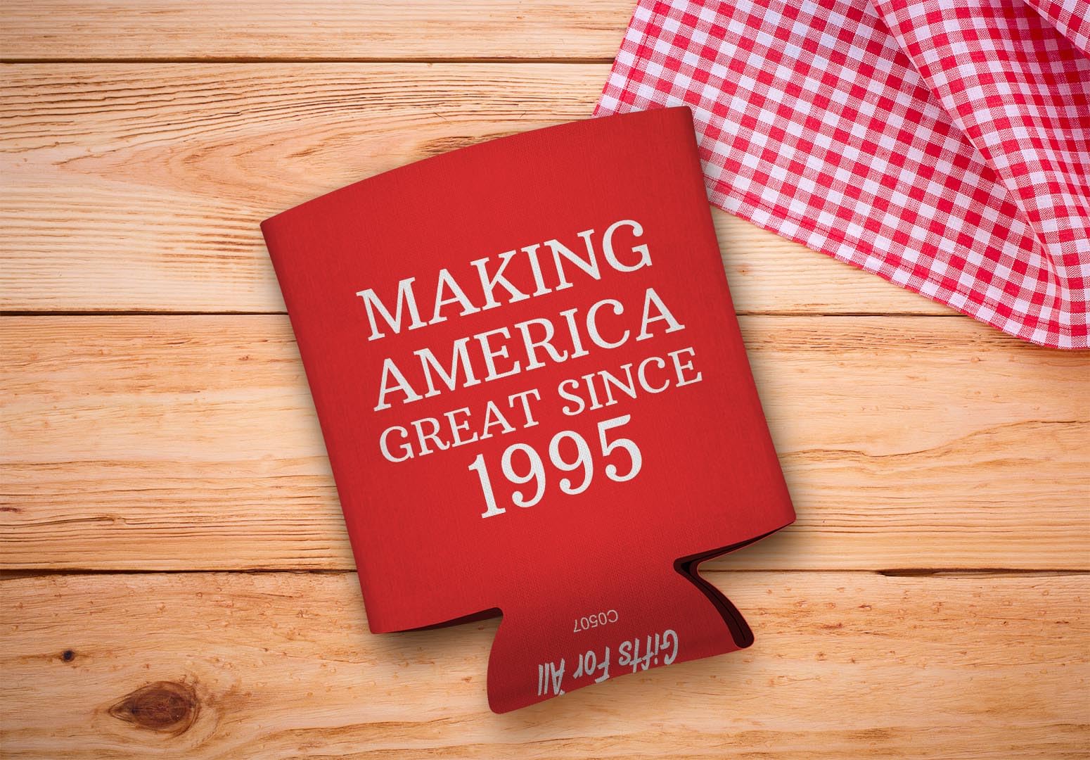30th Birthday Can Coolers - 48-Pack Insulated Drink Sleeves for Parties (Red) | Great Since 1995 | Perfect for BBQs, Tailgates & Birthday Celebrations
