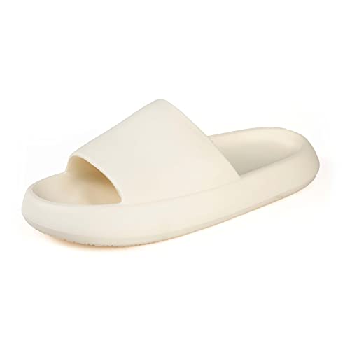 Women's Thick Sole Slippers Slides - Comfortable House Shoes for Indoor/Outdoor Use - Perfect for Home, Garden, and Quick Errands