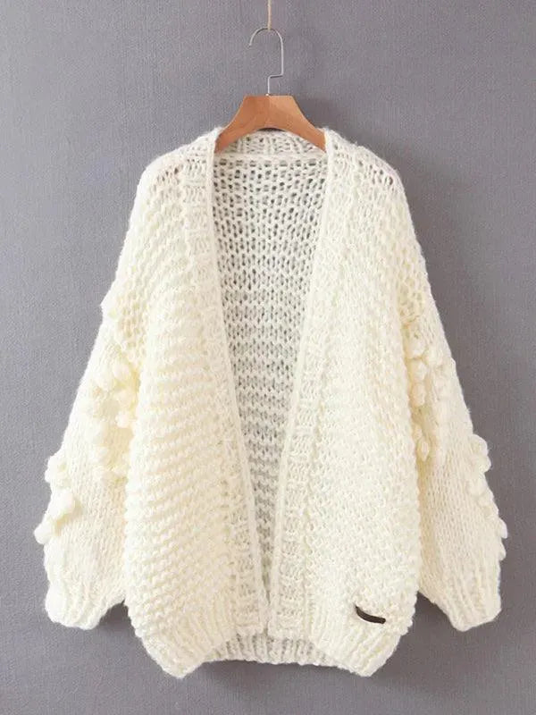 Cozy Thick Knitted Twist Loose Cardigan Sweater for Women - Soft Oversized Open Front Long Sleeve Wrap - Perfect for Fall, Winter, Layering & Casual Outfits
