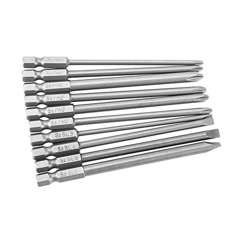 10Pcs Magnetic Security Screwdriver Bits Set - High-Quality Steel Cross Head Bits for Secure Fastening - Perfect for Electronics, Furniture Assembly & DIY Home Repairs