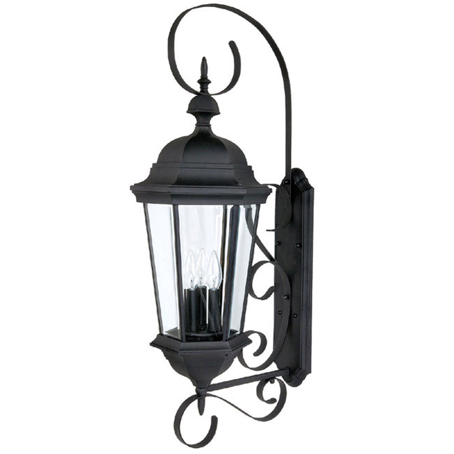 Capital Lighting 3-Light Outdoor Wall Lantern - Weatherproof Exterior Sconce for Porch, Patio & Garden Lighting