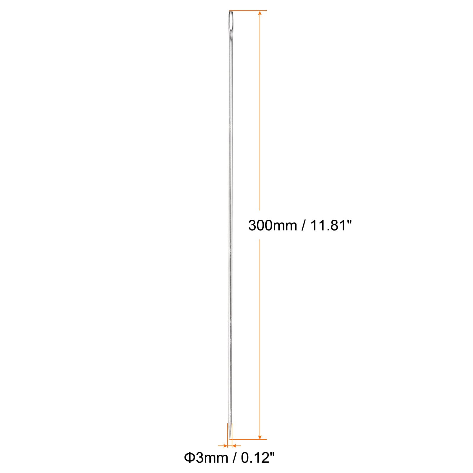 HARFINGTON 12 Inch Upholstery Needles - Large Eye Stainless Steel Hand Sewing Needles for Leather, Tapestry, Embroidery, Tufting | Perfect for DIY Home Projects, Furniture Repair, Carpet Webbing & Crafting