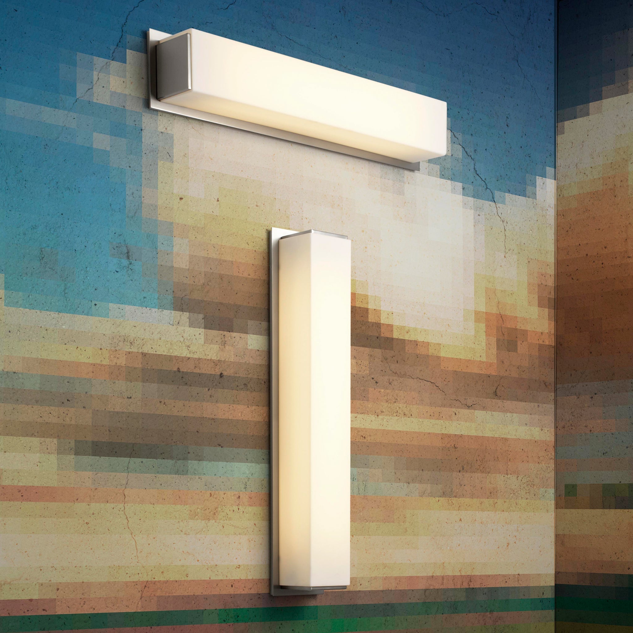 Oxygen FUSE 2 5134 24 LED 24 Inch Modern Bathroom Vanity Light in Satin Nickel Finish - Perfect for Bathroom Mirror Lighting and Modern Home Decor