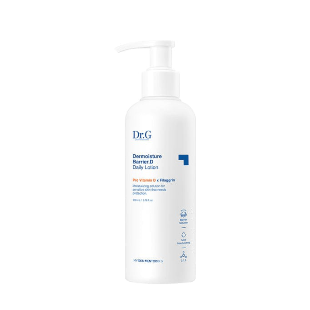 DR.G DERMOISTURE BARRIER DAILY MOISTURIZING LOTION 200ml - Hydrating Face & Body Lotion for Dry, Sensitive Skin - Korean Skincare for Daily Use at Home or Travel