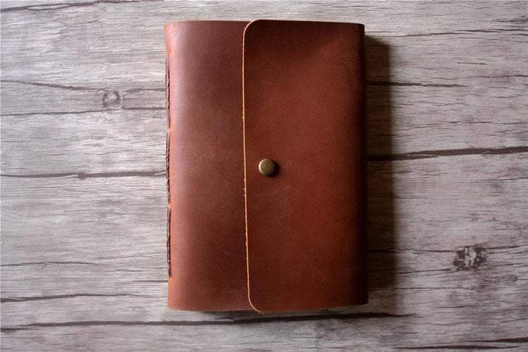 Embossed Small Leather Sketchbook - Handmade Journal for Artists & Writers - Perfect for Travel, Sketching & Note Taking