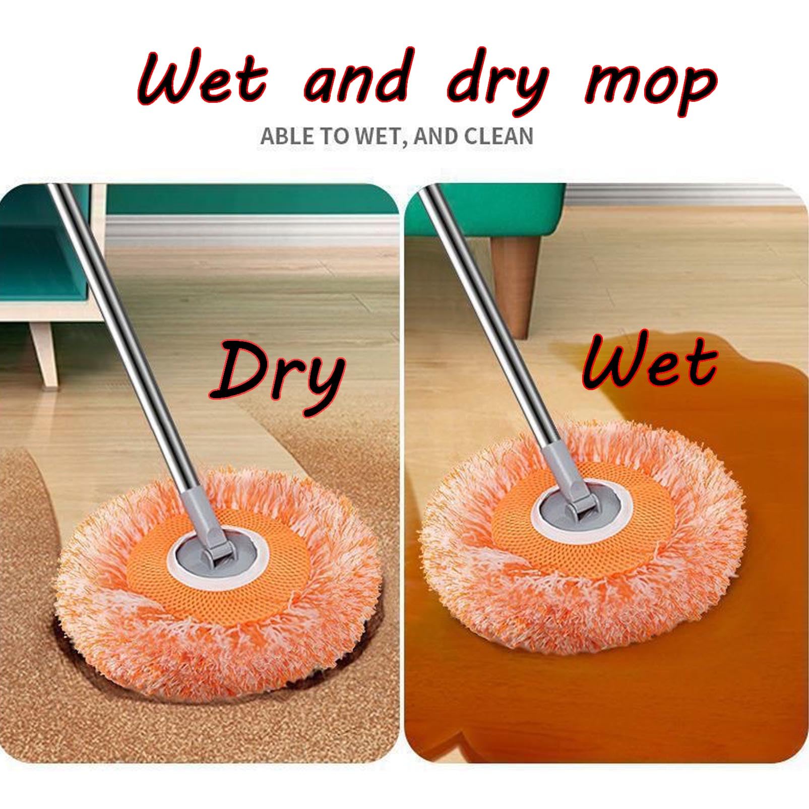 360° Rotatable Adjustable Mop - Extendable Microfiber Floor & Wall Cleaner for Home & Office