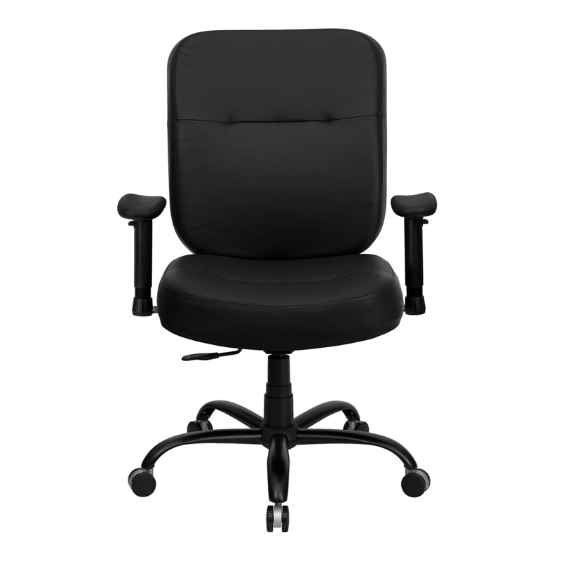 FLASH HERCULES Series Big & Tall 400 lb. Capacity Black Fabric Executive Swivel Ergonomic Office Chair with Rectangular Back - Perfect for Home Office, Gaming, and Heavy-Duty Workspaces