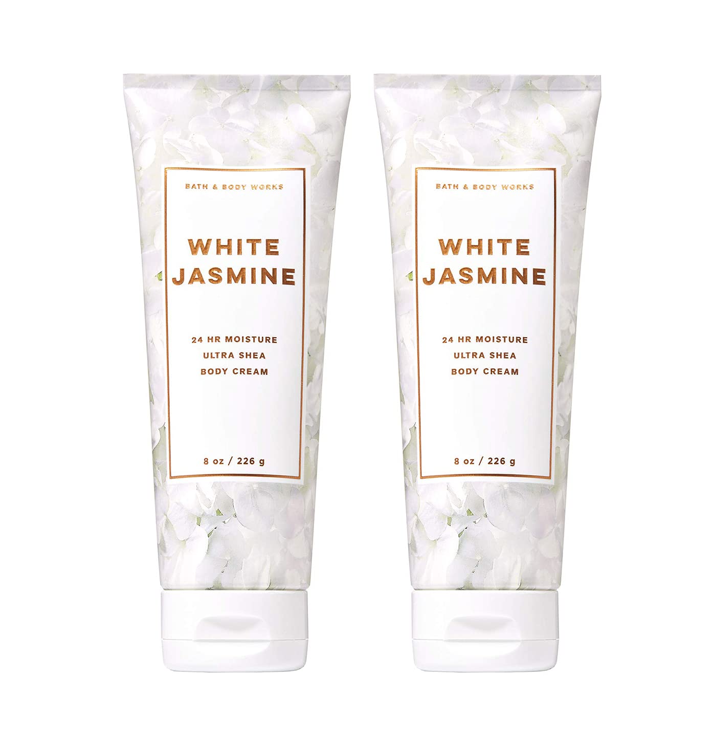 Bath and Body Works White Jasmine Ultra Shea Body Cream 8 Oz - 2 Pack Moisturizing Lotion for Dry Skin | Perfect for Daily Hydration & Gift Giving