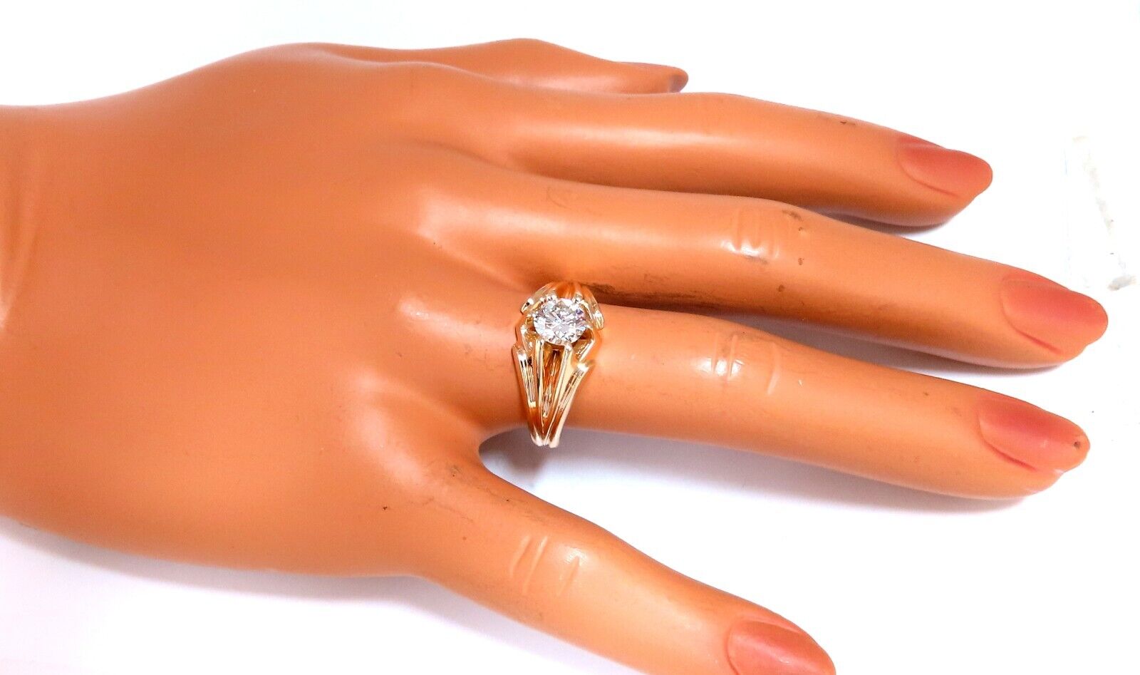 GIA Certified 1.02 Carat Natural Round Diamond Solitaire Men's Ring in 14K White Gold - Perfect for Engagement, Wedding Bands & Anniversary Gifts