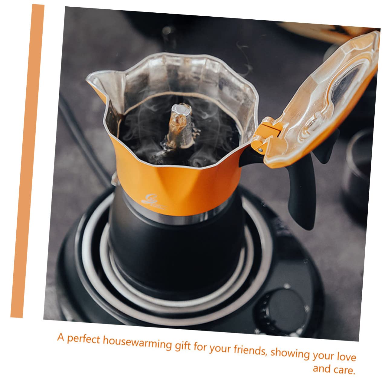 Hemoton 1-Piece Stainless Steel Coffee Pot - Espresso Maker with Heat-Resistant Handle, Perfect for Home Brewing, Camping & Office Use
