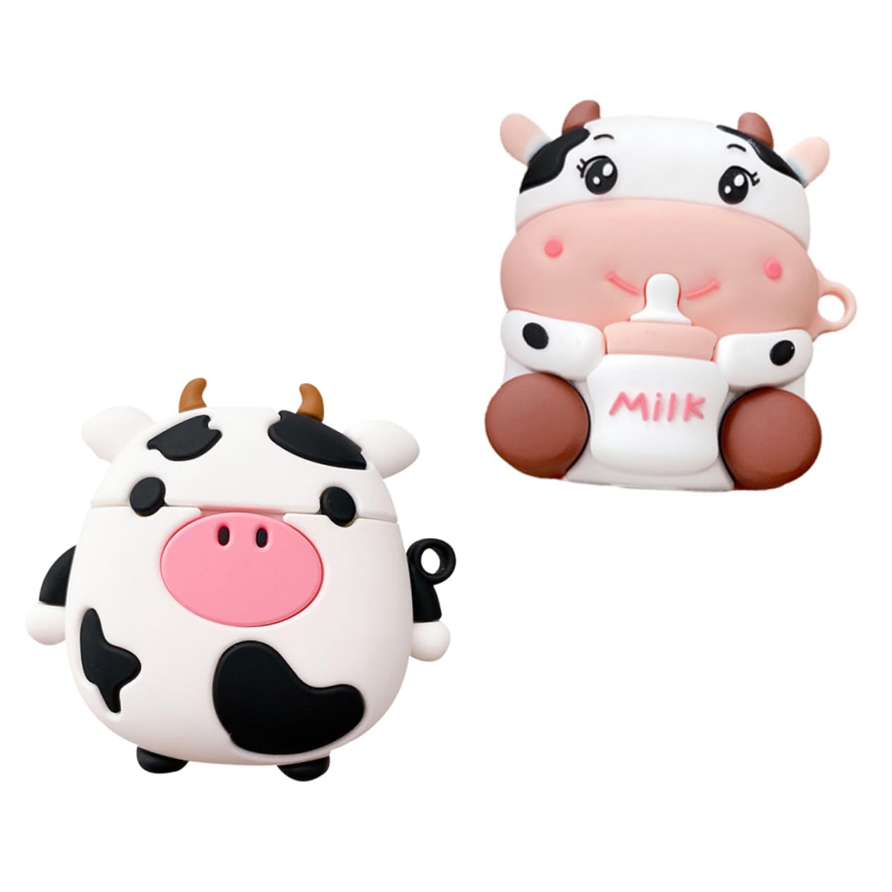 Cow-Shaped Silicone Earbud Case - Cute Cow Design Earphone Cover, Shockproof & Stylish for AirPods, Galaxy Buds - Perfect for Travel, Workout & Daily Use