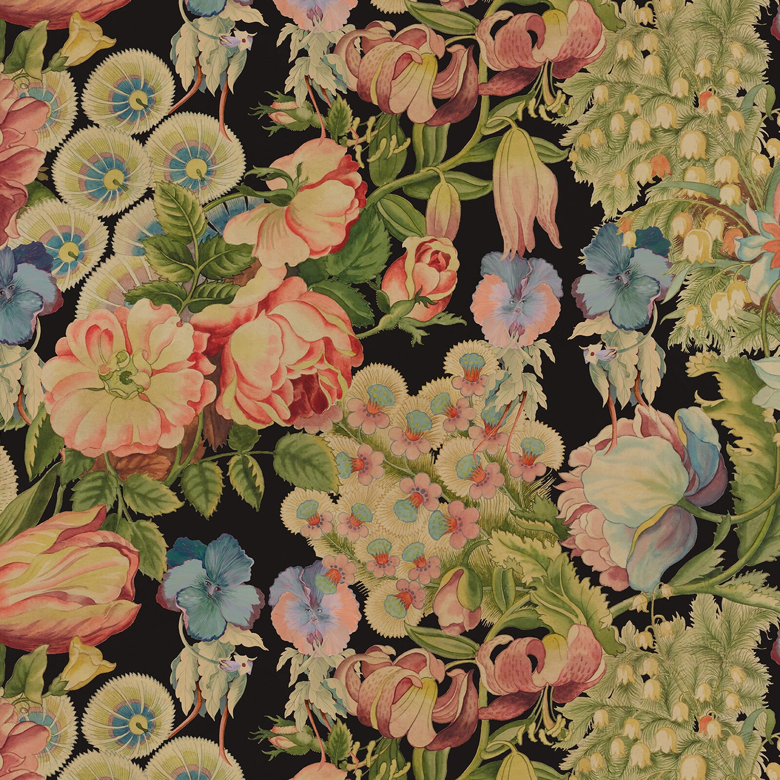 AMATORIA MAGNA Wallpaper Noir Sample - Premium Black Wallpaper for Modern Home & Office Decor