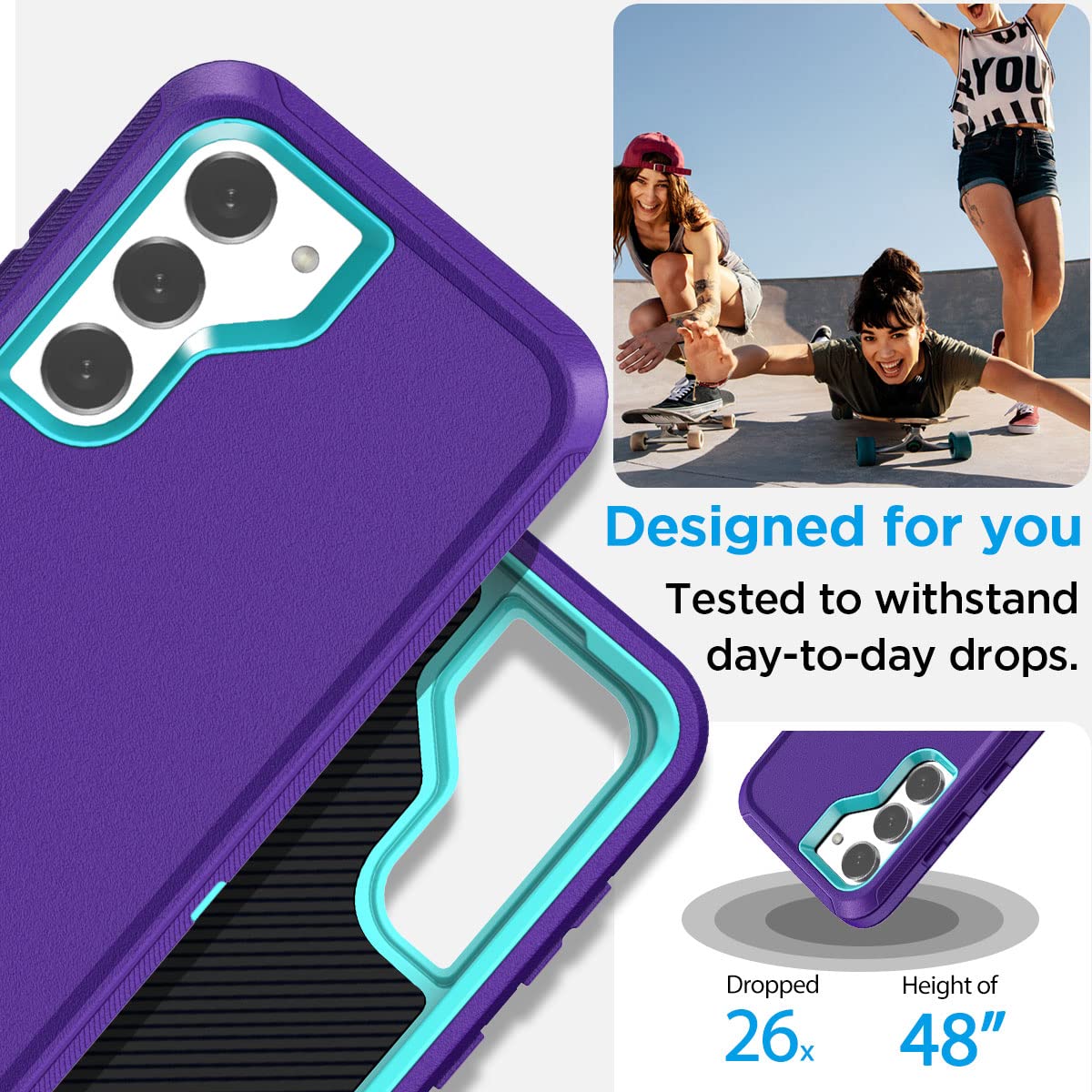 Rugged Heavy Duty Samsung Galaxy S23 Plus Case with Screen Protector - Military Grade Shockproof & Drop Protection for Samsung S23 Plus 5G - Perfect for Outdoor Adventures, Construction Work & Extreme Sports