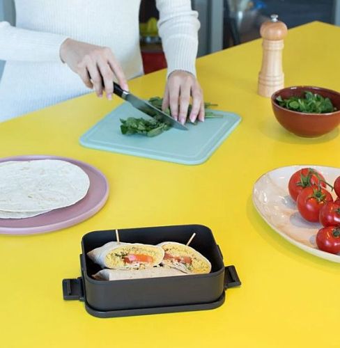 1.1L Dark Grey Bento Lunch Box for Adults - Insulated Meal Prep Container for Office, School & Picnics