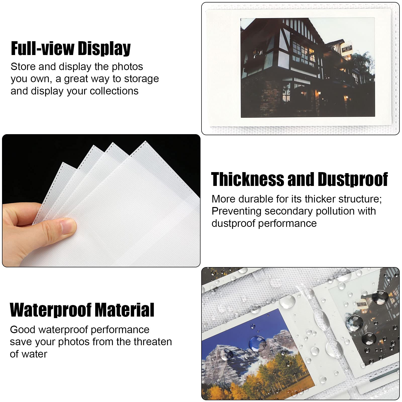2-Pack 256 Pockets Photo Album for Fujifilm Instax Mini LiPlay 11/90/70/50S/26/25/9/8+/8/7S & Mini Link SP-1 Printer - Compatible with Polaroid Snap/SnapTouch/PIC-300/Z2300 - Perfect for Travel, Parties, and Memory Keeping (Mint Green)