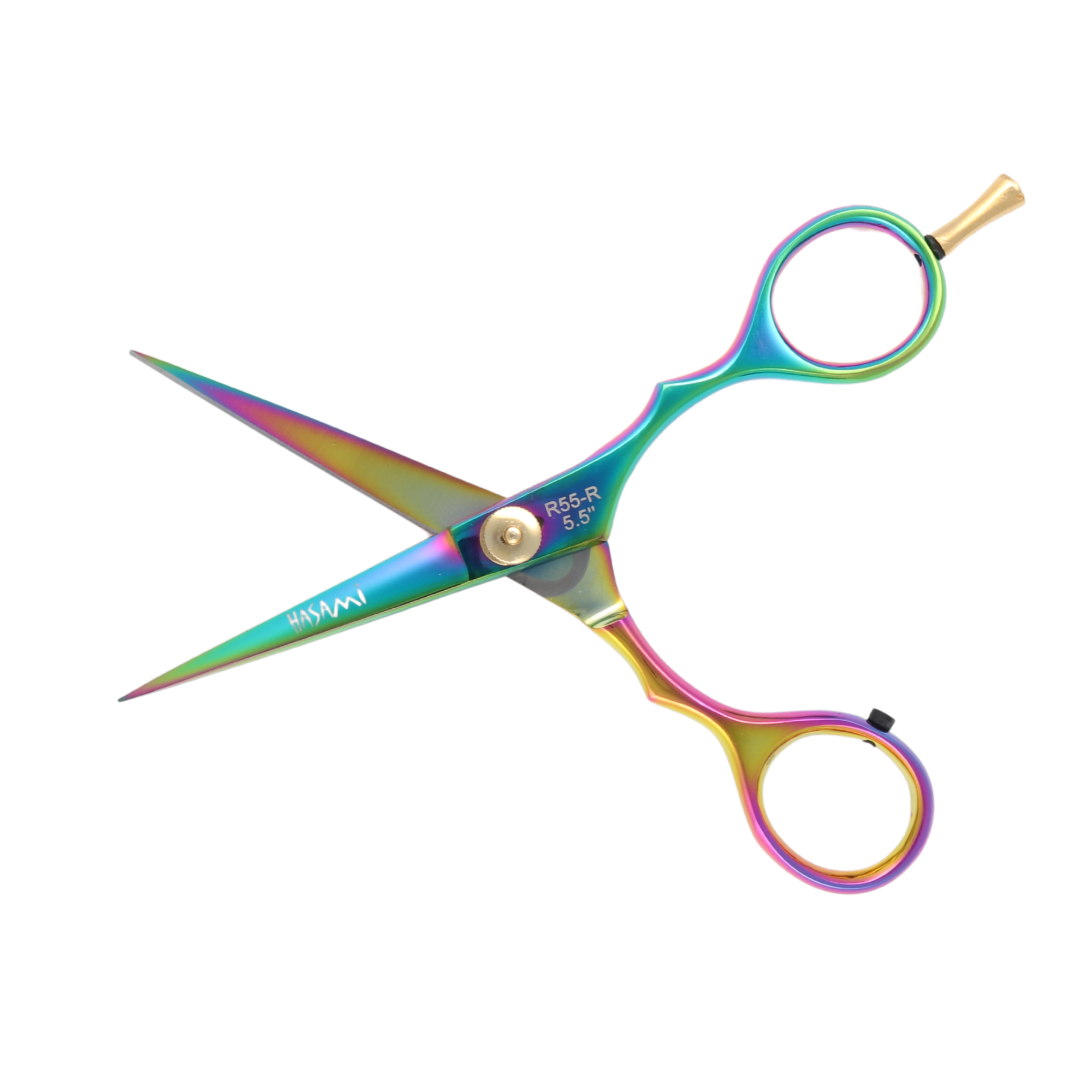 Professional Hasami 5.5 Inch Hair Cutting Scissors - Right-Handed Titanium Coated R55R - Perfect for Salon Stylists & Home Haircuts
