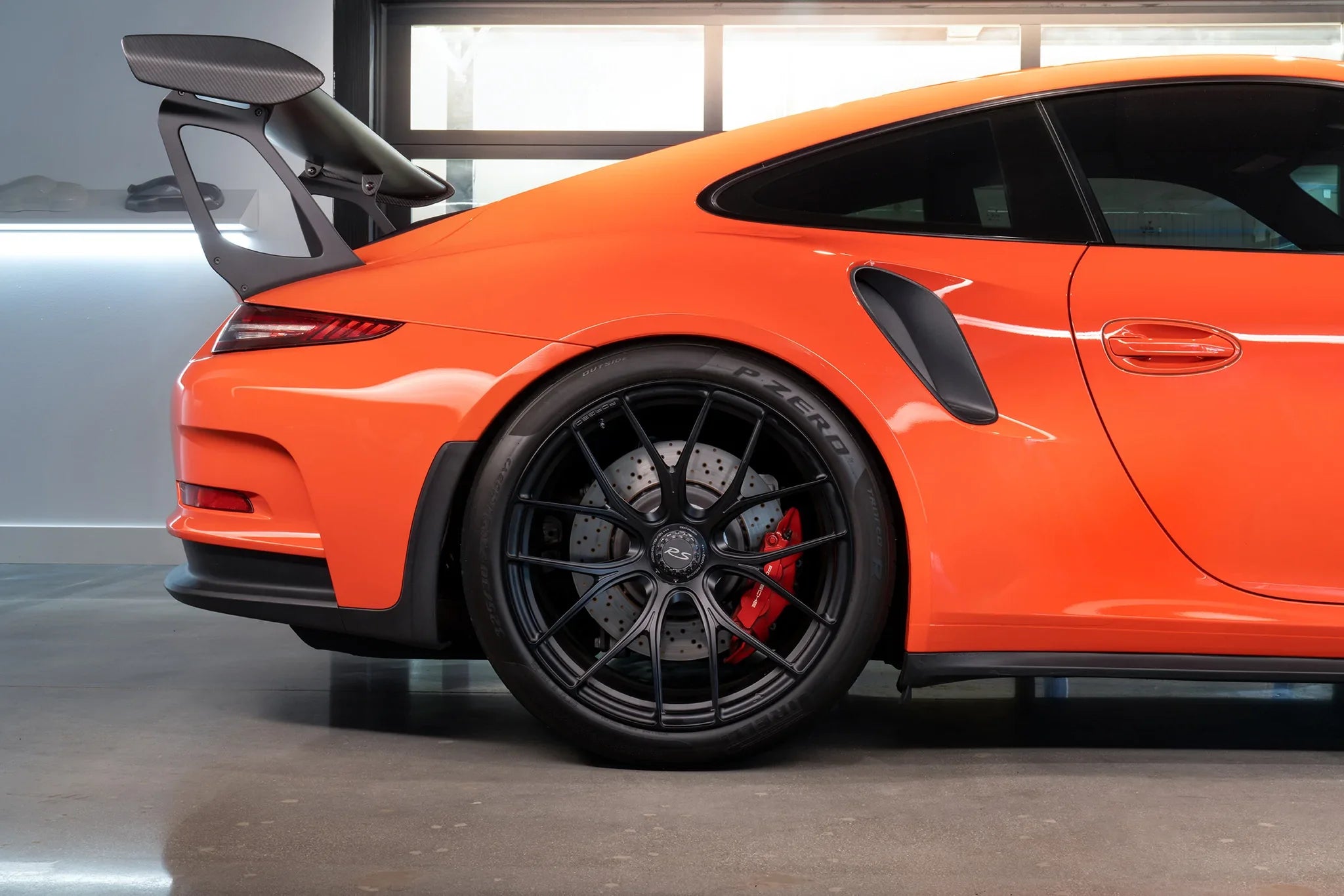 Porsche 991.1 911 GT3RS Extended Wing Risers - Performance Spoiler Upgrade for Track Racing & High-Speed Driving