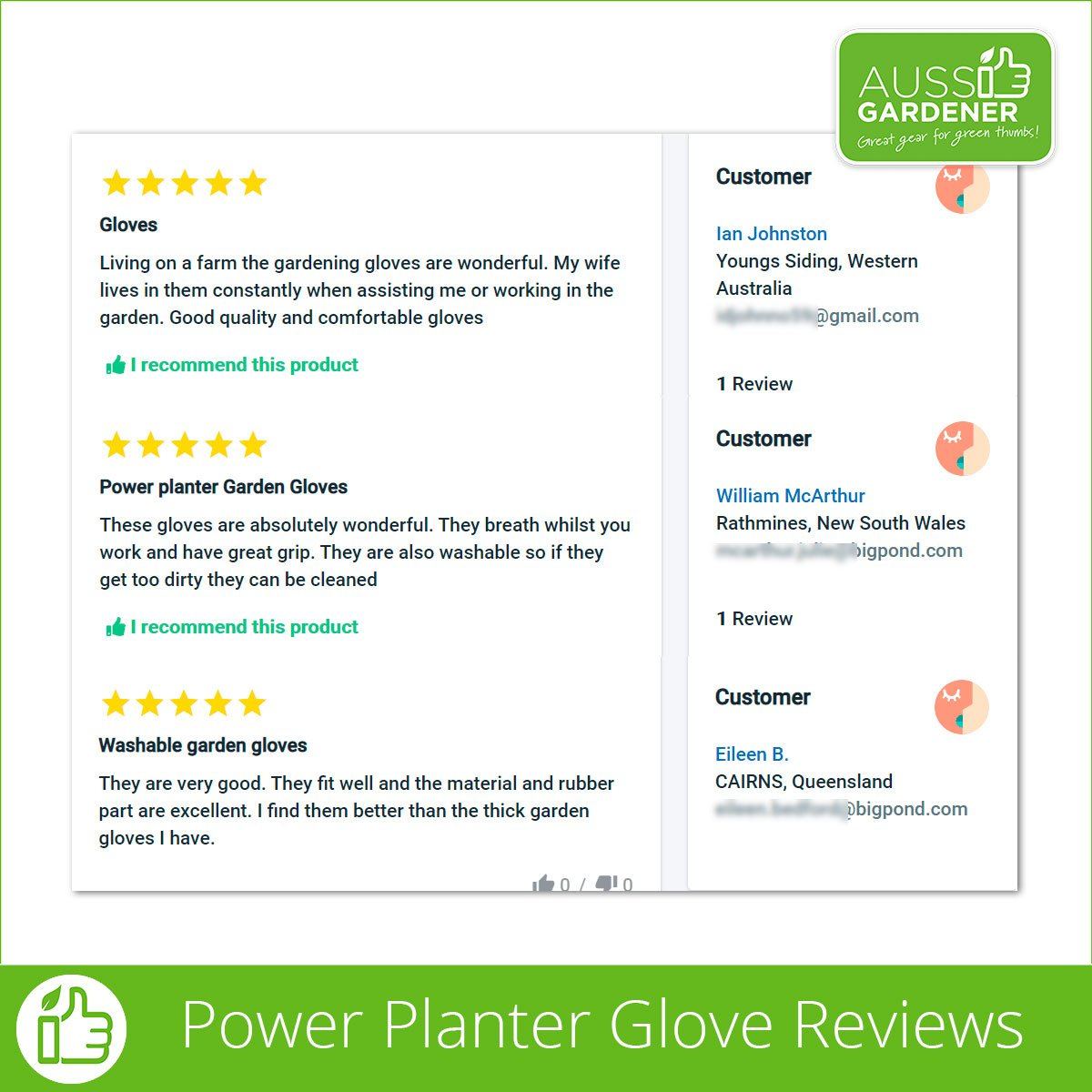 Aussie Gardener Gloves 12 Pack - Durable, Machine Washable Gardening Gloves for Men & Women - Perfect for Planting, Weeding, and Outdoor Yard Work