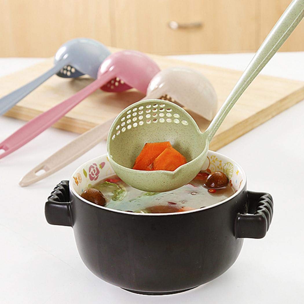 Flowop 2-in-1 Soup Ladle with Built-in Colander - Stainless Steel Kitchen Utensil for Serving Soups, Stews, and Pasta - Perfect for Home Cooking, Restaurants, and Catering Events