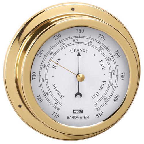 Premium Brass Barometer - 70mm Polished Finish for Home, Office & Marine Use - Accurate Weather Forecasting Instrument