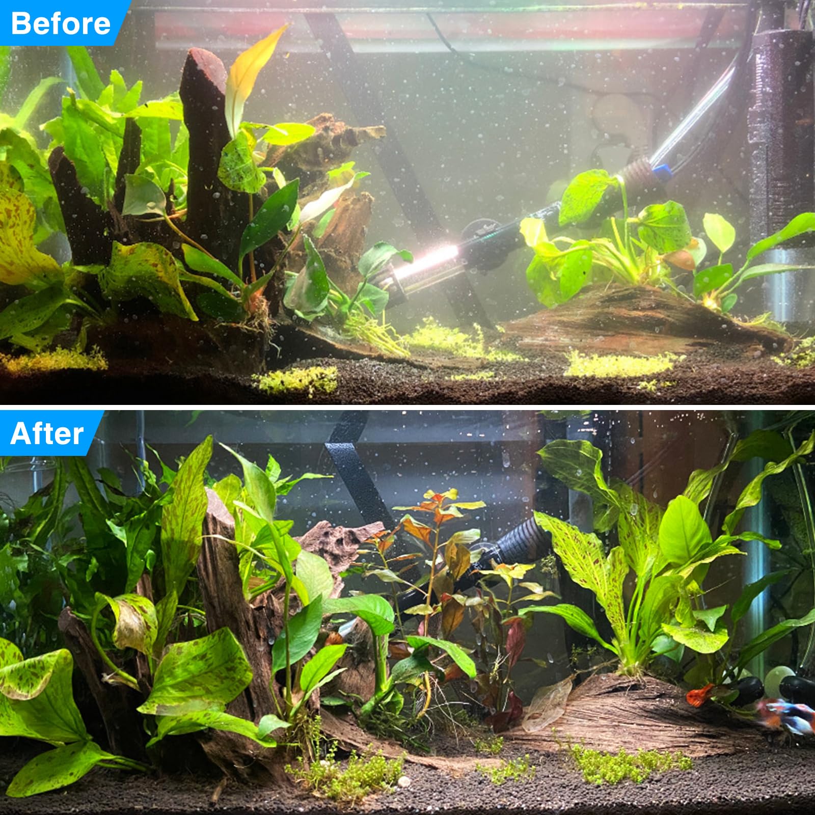 Best Aquarium Air Pump for Fish Tanks - Quiet Oxygen Pump with Adjustable Airflow for Freshwater & Saltwater Tanks - Perfect for Home Aquariums, Fish Breeding, and Hydroponics Systems