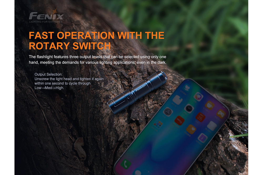 Fenix E01 V2.0 Ultra-Bright AAA LED Flashlight - Compact, Waterproof & Durable for Camping, Hiking, Emergency & Everyday Carry (EDC)