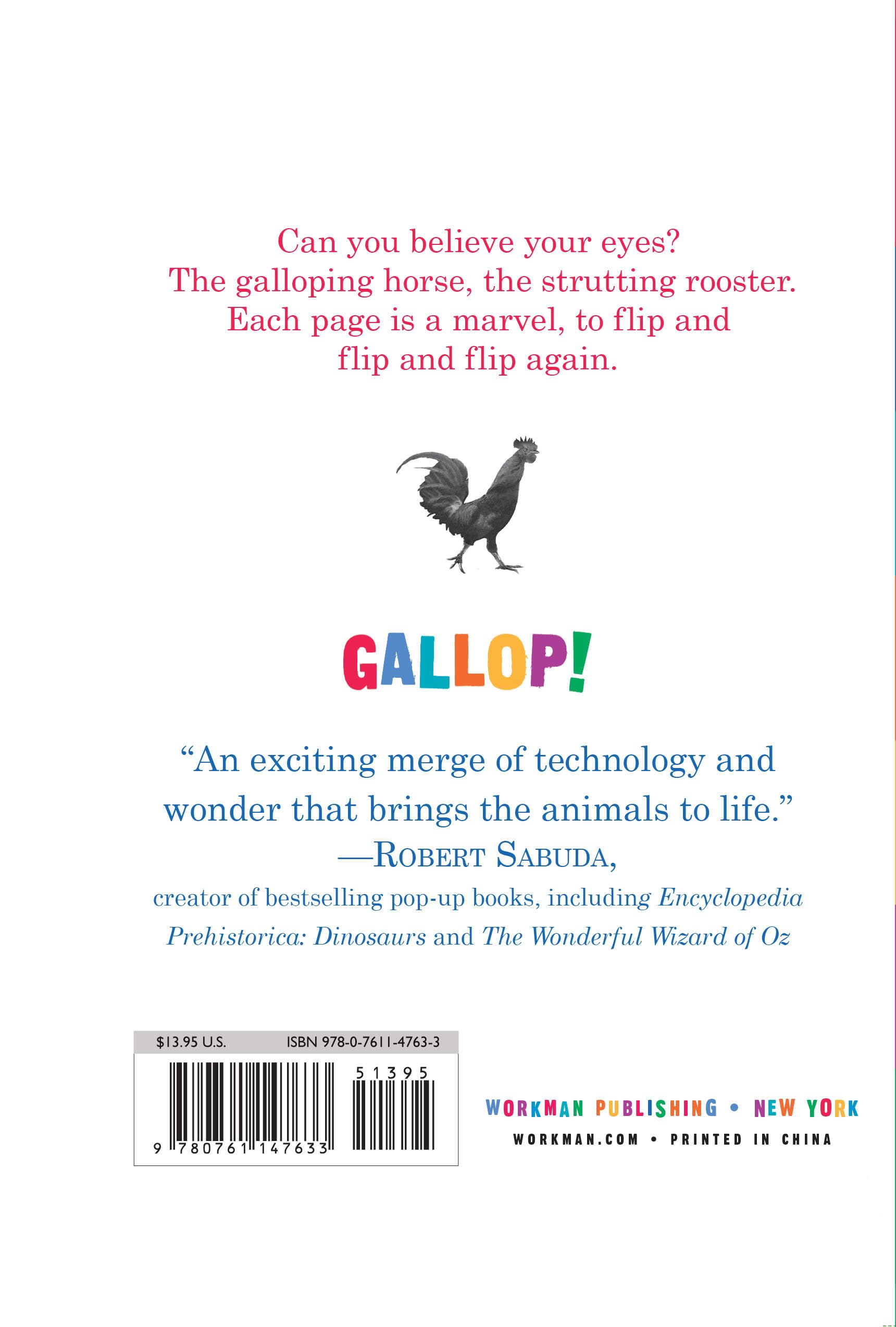 Gallop!: Interactive Scanimation Picture Book for Kids – Fun Animal Motion Learning & Storytime Reading