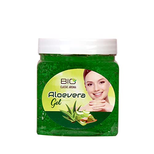 Bio Classic Professional 100% Pure Aloe Vera Gel for Face, Skin & Hair Care | Natural Moisturizer for Sunburn Relief, Acne Treatment & Hair Growth | Perfect for Daily Skincare, After-Sun Care & Scalp Hydration