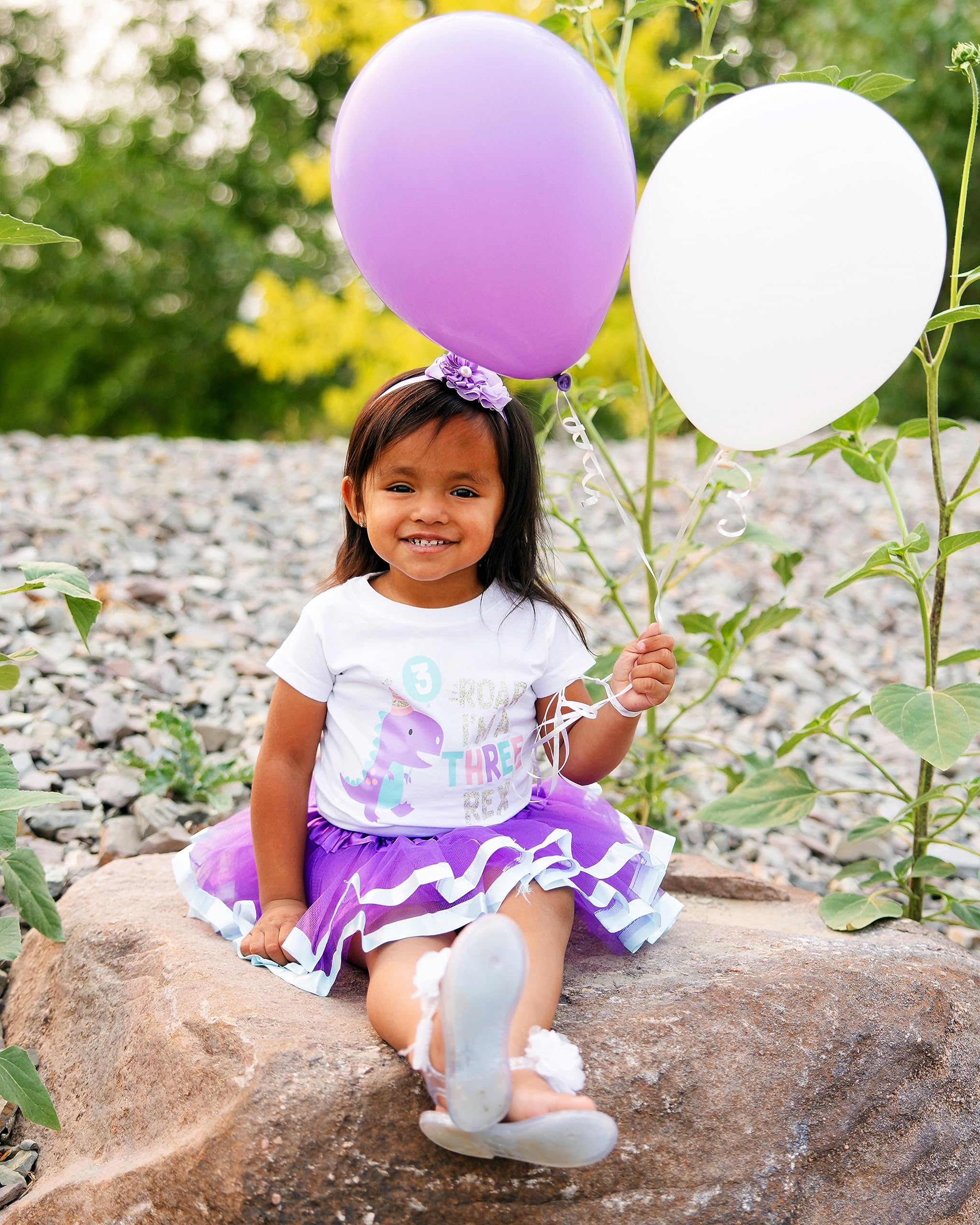 Luke and Lulu 3rd Birthday Girl Outfit Set - Cute Dinosaur Themed Tutu Dress & T-Shirt for 3 Year Old Girls - Perfect for Birthday Parties, Photo Shoots & Special Celebrations