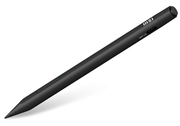 MSI Pen 2 Stylus with Haptic Feedback - Customizable Pressure Sensitivity via App - 2 Color Options for Digital Art, Note Taking & Graphic Design