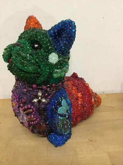 14 x 12 Inch Namaste Dog Sculpture - Handcrafted Yoga-Inspired Home Decor for Meditation Spaces & Pet Lovers