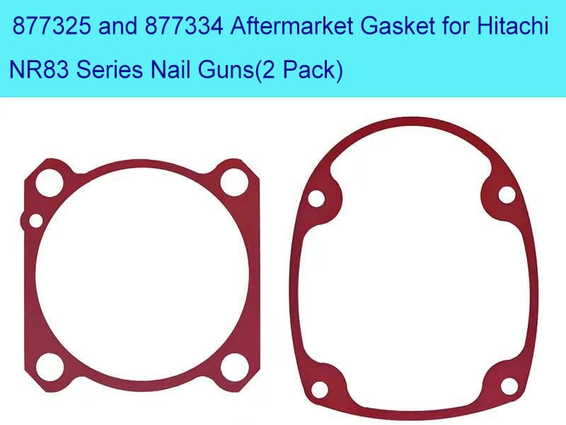 Hitachi NR83 Series Nail Gun Gasket Replacement (2 Pack) - Compatible with NR83AA3, NV65AA, NV65AC, NV75A, NR83AA4, NR83A, NV83A3, NR83AA Models - Perfect for Construction, Roofing, and Woodworking Projects