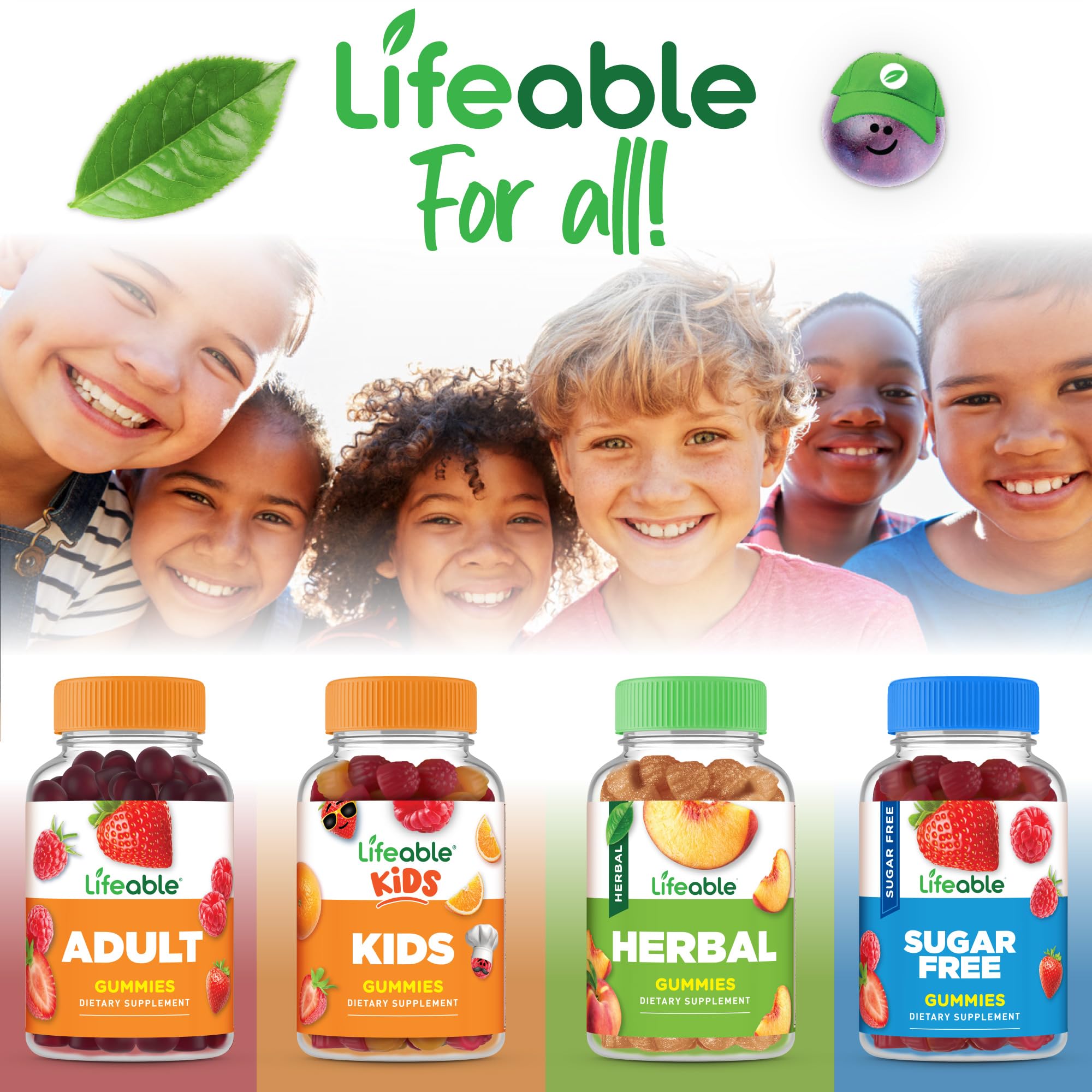 Lifeable Kids Immune Support Gummies with Elderberry, Vitamin C & Zinc - Delicious Immune Boosting Supplement for Boys & Girls - 90 Count - Perfect for Daily Wellness & School Days