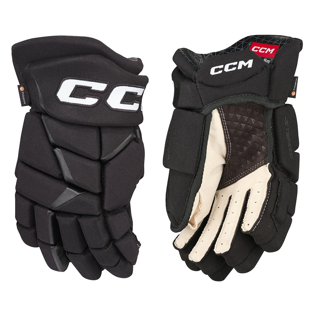 CCM Jetspeed Control 2023 Senior Ice Hockey Gloves - Protective Gear for Adult Players - Perfect for Games, Practice & Training Sessions