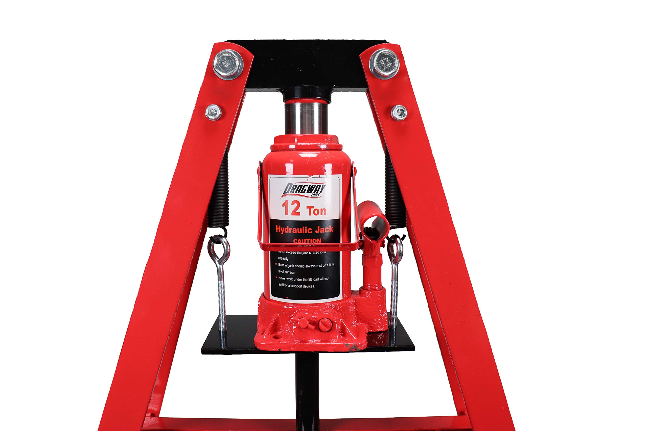 12-Ton Benchtop Hydraulic A-Frame Shop Press with Press Plates - Heavy Duty Metal Bending, Bearing Removal & Auto Repair Tool for Home Garage & Workshop Use